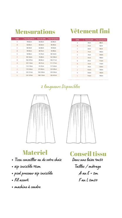Séta - Patron PDF Jupe à volants